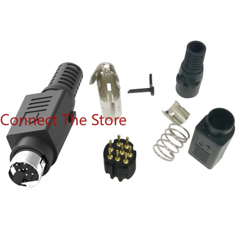 

2PCS Supply MINI DIN 8PIN Assembly Eight-piece LOCK Self-locking Connector Small 8P