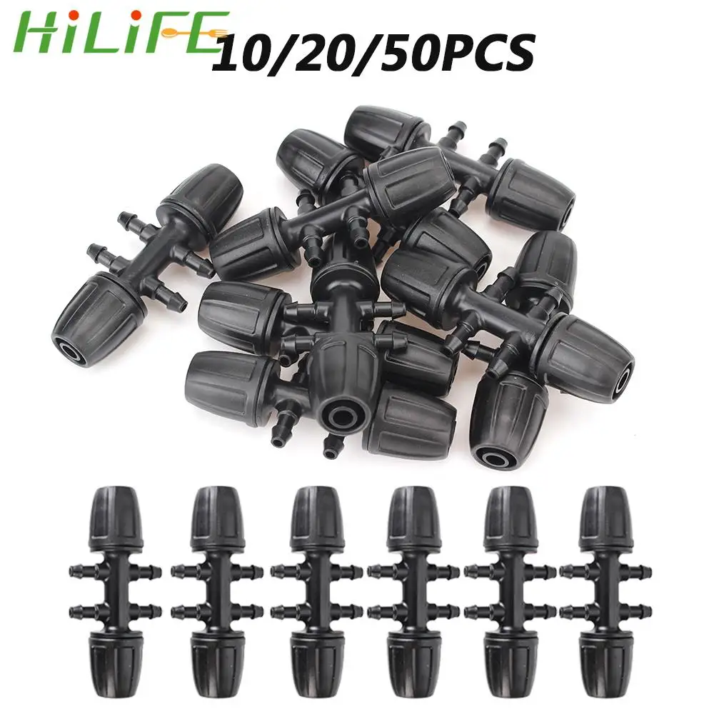 

HILIFE For 4/7mm and 8/12mm Hose Tubing Connector Irrigation Adapter Misting Watering Kit Micro Hose Connector Joint 10/20/50Pcs