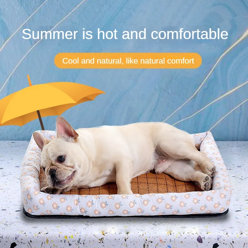 

Pet Ice Pad Linen Ice Silk Summer Cat Kennel Pet Mat Bed