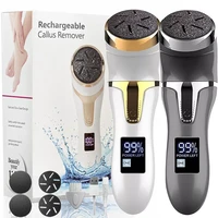 electric foot file rechargeable waterproof hard skin remover foot with 3 rollers foot files for hard skin and dead skin
