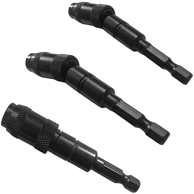 

1/4 Magnetic Screw Drill Tip,Magnetic Pivot Drill Bit Holder,20 Degree Bendable Magnetic Drill Extender 3Pcs