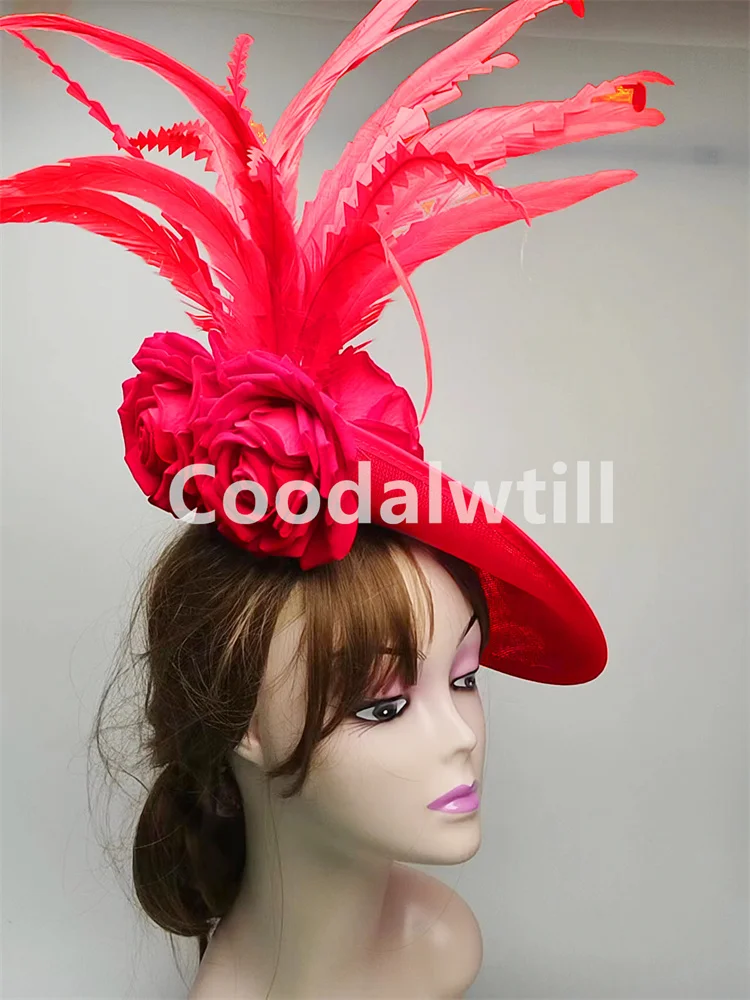 Женская шляпа-Таблетка с перьями