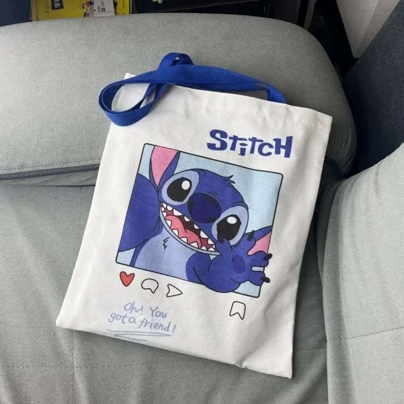 Холщовая большая сумка Disney с милым мультяшным дизайном женская на плечо простая