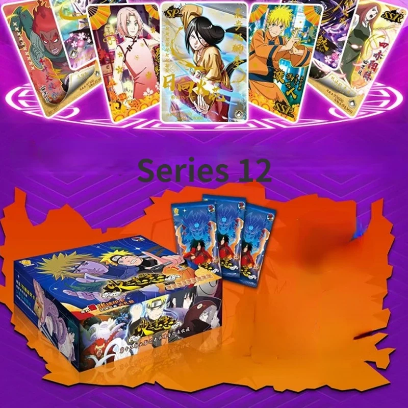 

NARUTO Edition Anime Figures Hero Card Series 12 Character Card Collection Bronzing Barrage Flash Cards Boy Gifts