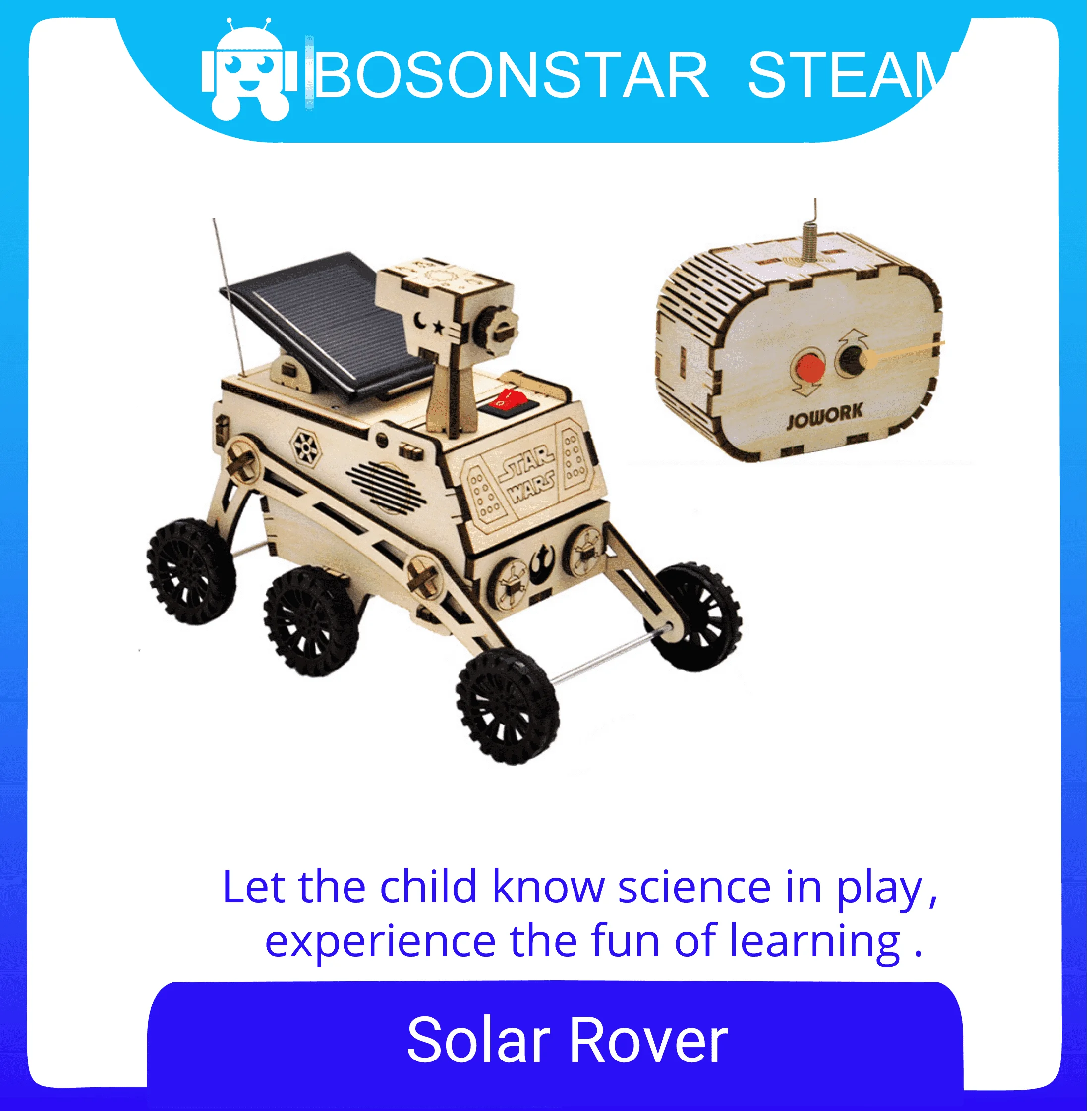 DIY Assembled Model  Solar Rover Science Discovery  STEM Education Physics Experiment Kit  For Children Gifts