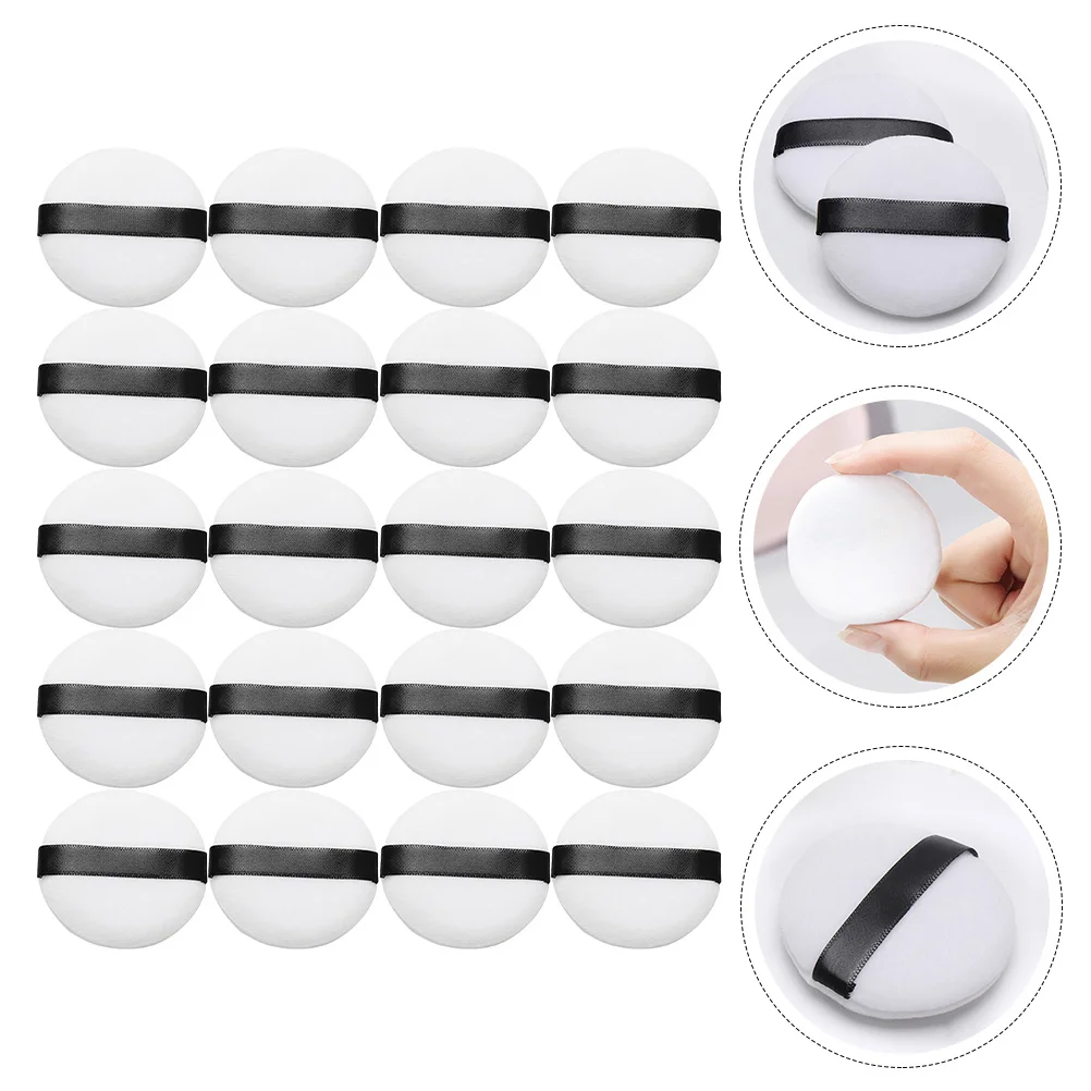 

20 Pcs Loose Powder Sponge Triangle Makeup Puff Foundation Blending Sponges Round Power Soft Face Puffs