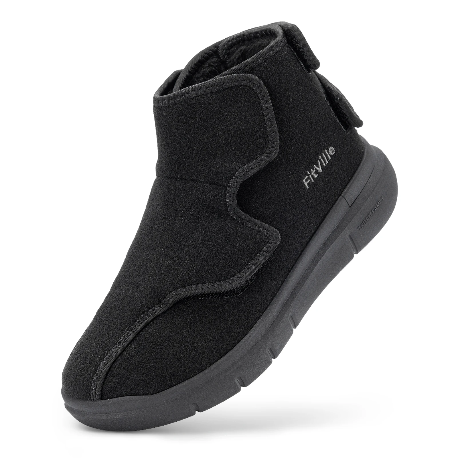 Женские зимние ботинки Fitville с мехом размер 35 - 43 цвет черный/коричневый