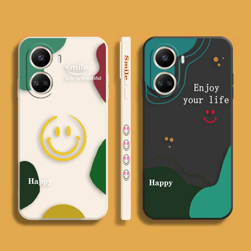 

Enjoy Your Life Smile Face Phone Case For Huawei NOVA 7 6 5I 5 4 3 3I 2S 2 8 9 10 SE PRO PLUS 5G Silicone Case Funda Shell Capa