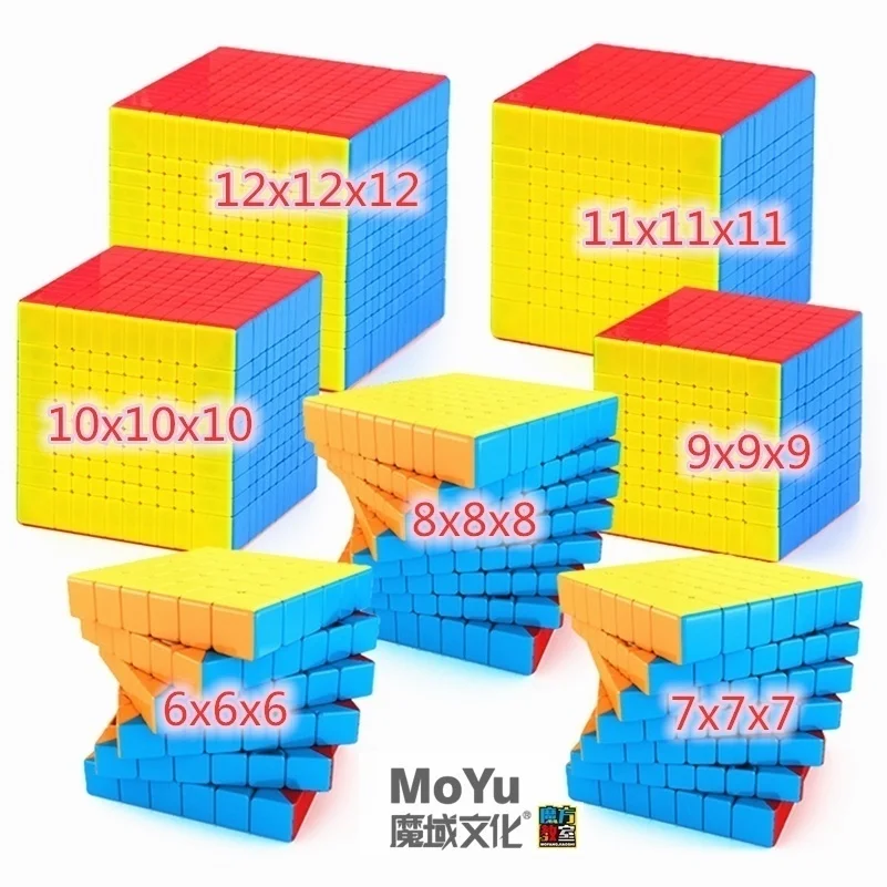 MoYu Magic Cube 6x6 7x7 8x8 9x9 10x10 11x11 12x12x12 Игрушки-головоломки Cubo Magico Профессиональные