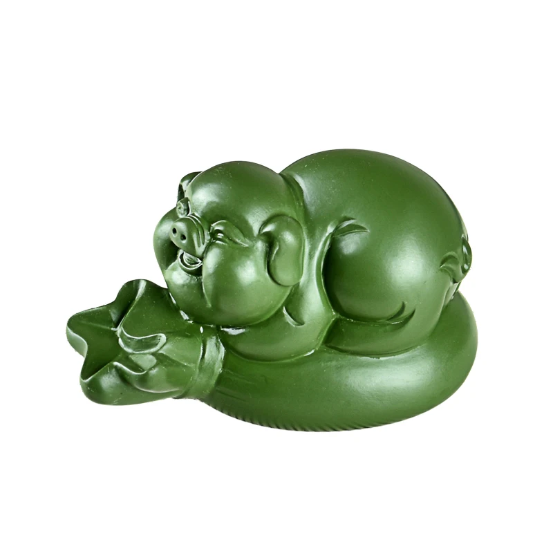 Фиолетовый глиняный чайный орнамент для домашних животных свиньи изысканный