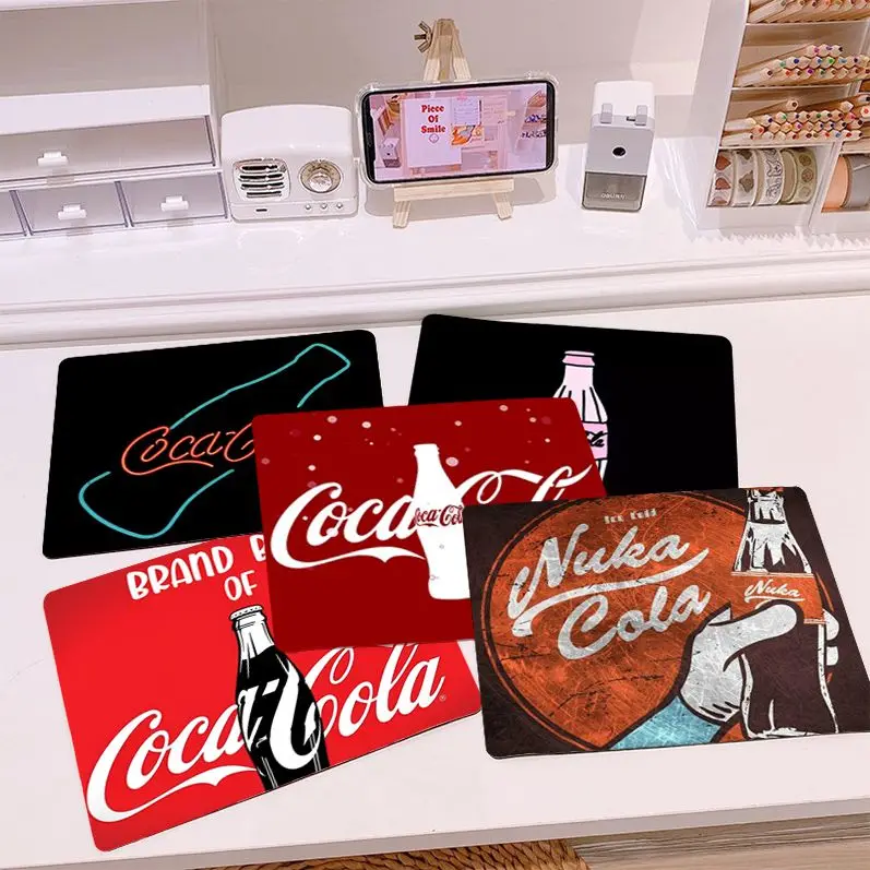 

C-Coca-C-Cola Mousepad Custom Skin Cabinet Gaming Computer Laptop Desk Mat Mouse Pad Mouse Mat Notbook Office Desk Accessories