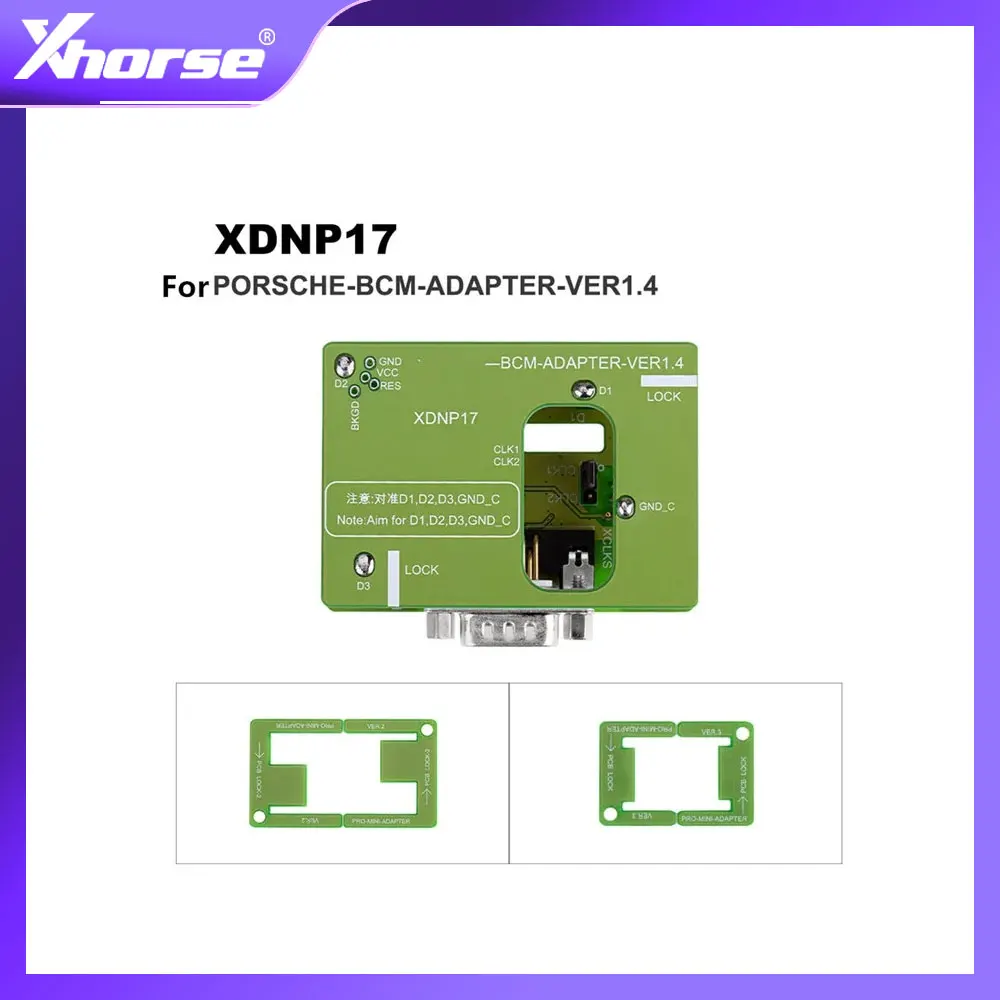 

Xhorse XDNP17CH Solder Free Adapter for Porsche BCM works with Mini Prog Key Tool Plus