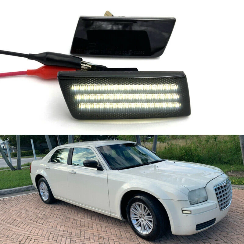 

2Pcs LED Side Marker Light Turn Signal Lamps Parking Lamp For Chrysler 300 2005 2006 2007 2008 2009 2010 Car Accessories