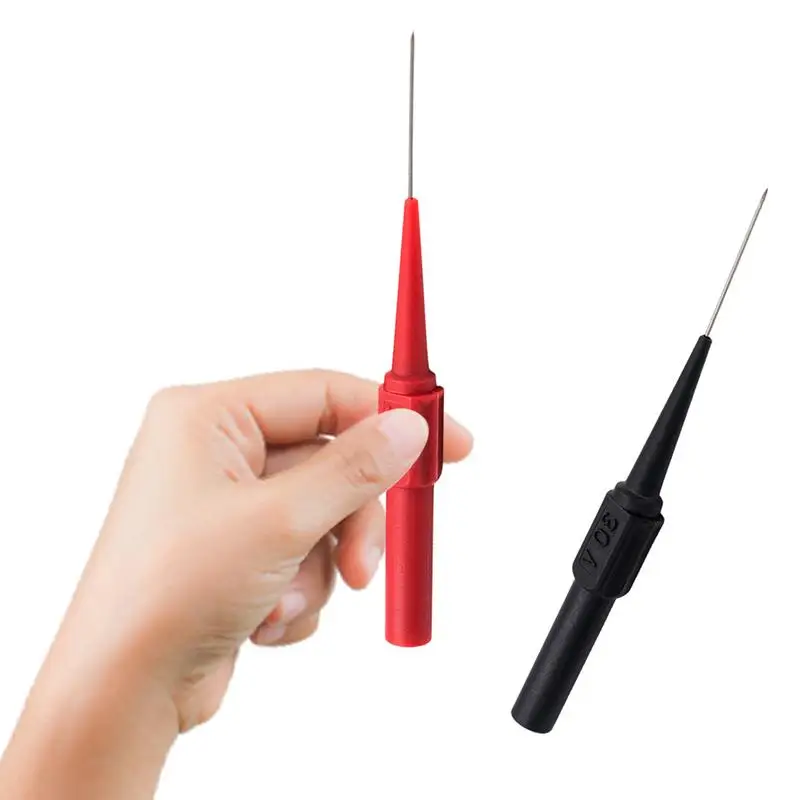 

2pcs Insulation Piercing Probe Needles Non-destructive Multimeter Test Probes Pins Red/Black Back Probe Kit For Car Repair