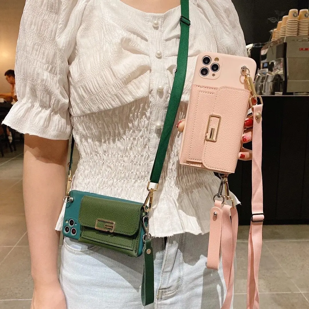 

Necklace Retro Classic Leather Wallet Case Chain Lanyard Cover For Xiaomi Mi 11 10 pro 10T LITE 10S 9 8 SE A2 A3