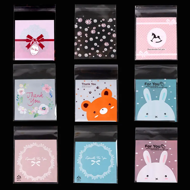 Самозапечатывающийся прозрачный пакет из ОПП 100 шт. упаковка для маленького