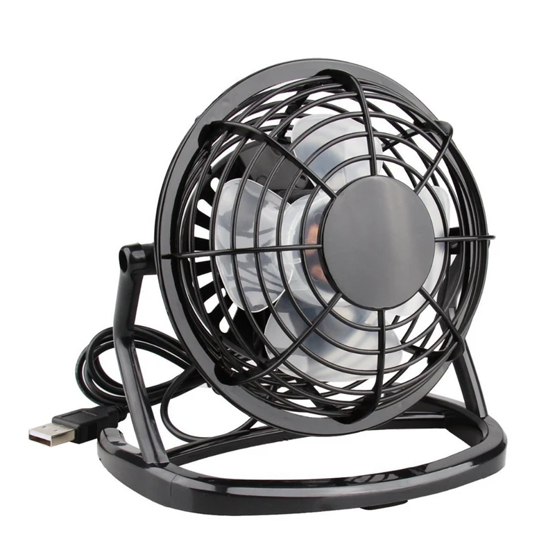 

Тихий мини-вентилятор USB, вращающийся на 4 лопасти, для ноутбуков, настольных ПК