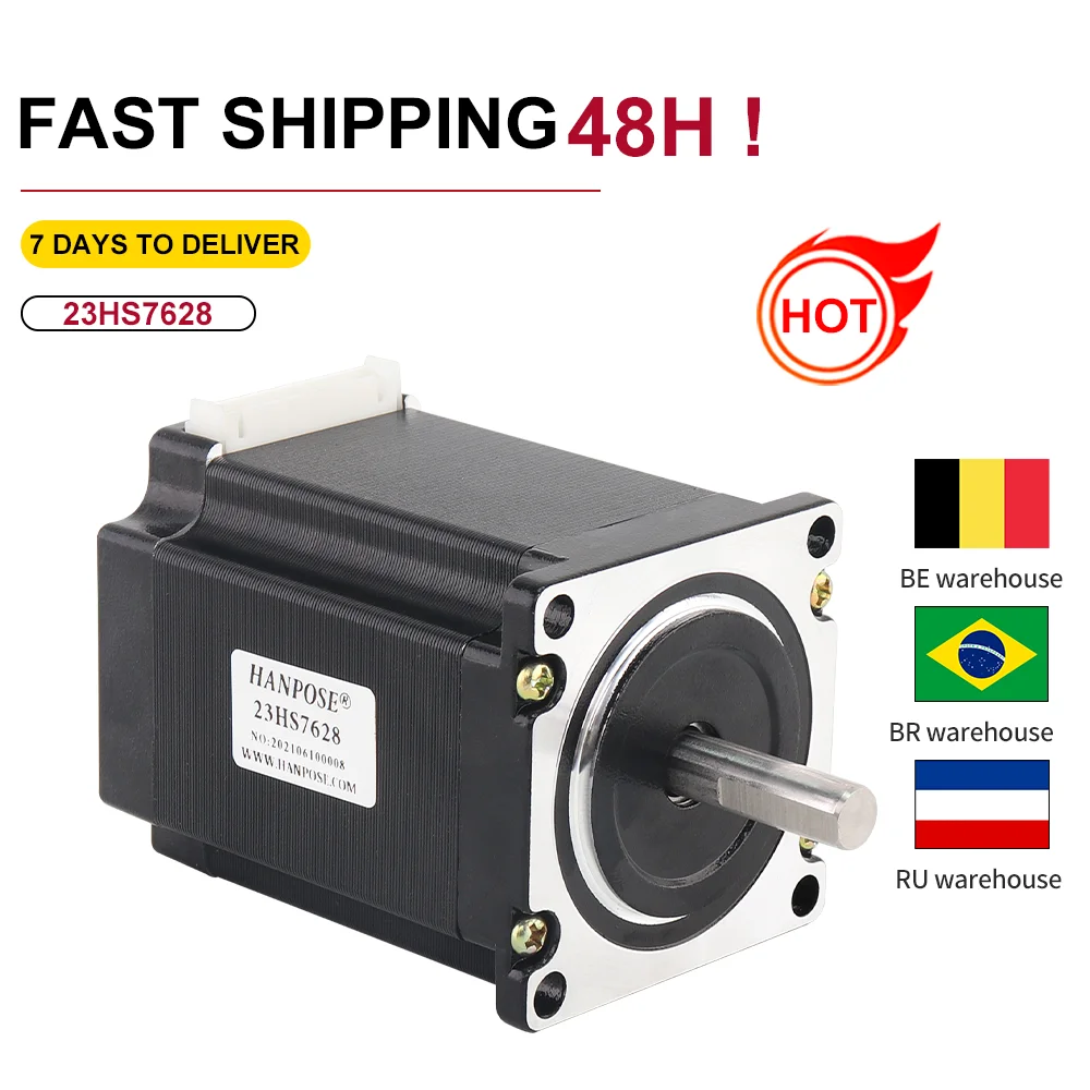 3D-принтер Nema23 2 фазы 4 провода 189н. См 76 мм шаговый Электродвигатель с ЧПУ 23HS7628