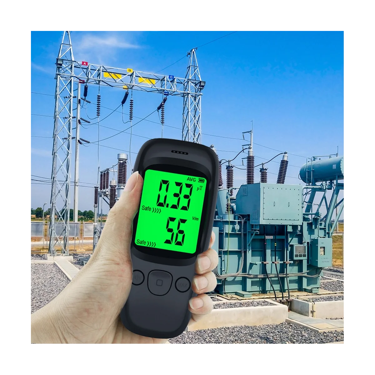 Цифровой детектор электромагнитного излучения тестер с ЖК дисплеем измеритель