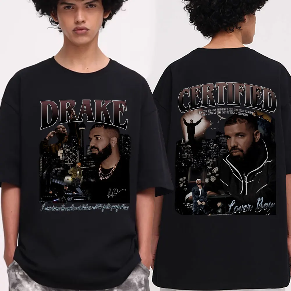 

Hip Hop Rapper Drake T-shirt Music Album Concert T Shirt Men Women Clothing 90s Vintage Gothic T Shirts Oversized Streetwear