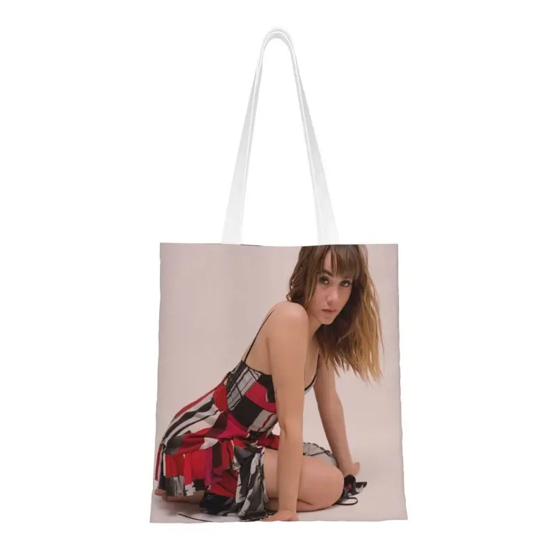 

Модная привлекательная Очаровательная сумка-тоут для покупок Айтана, перерабатывающая испанская певица, холщовая сумка-шоппер для продукт...