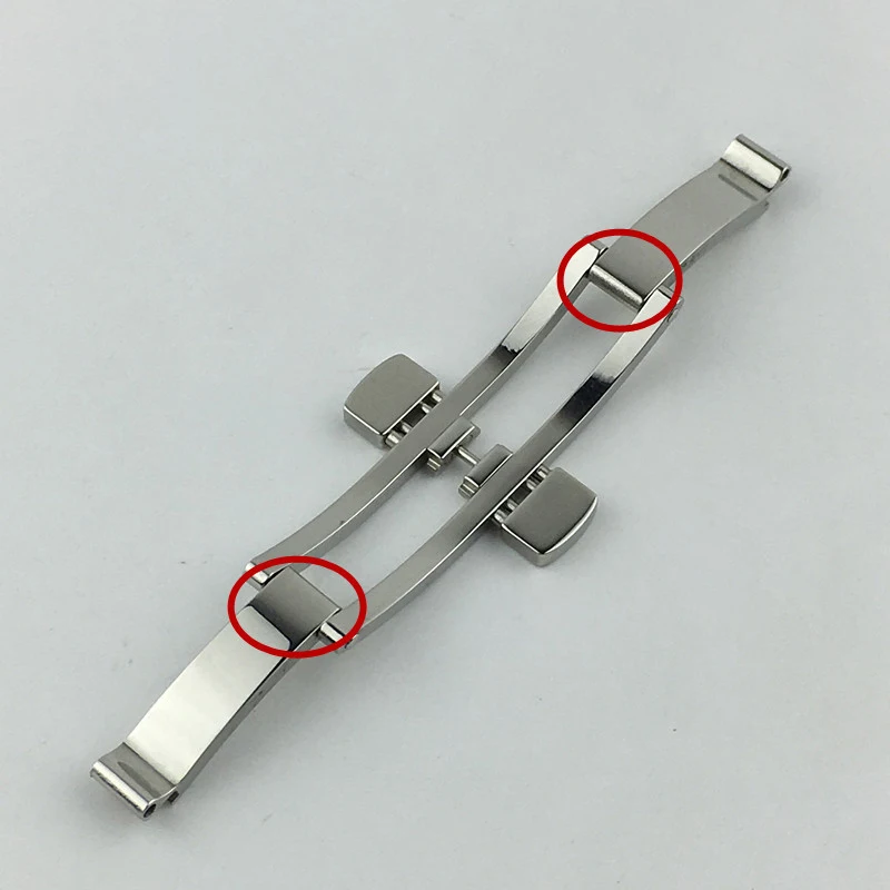 Watch Strap Clasp Buckle Double Press Butterfly Buckle Fits Longines Tissot 1853 Watch Parts Watch Accessories Buckle