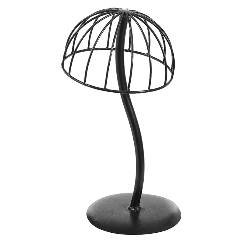 

Freestanding Black Metal Hat Rack/Wig Holder Storage Display Stand