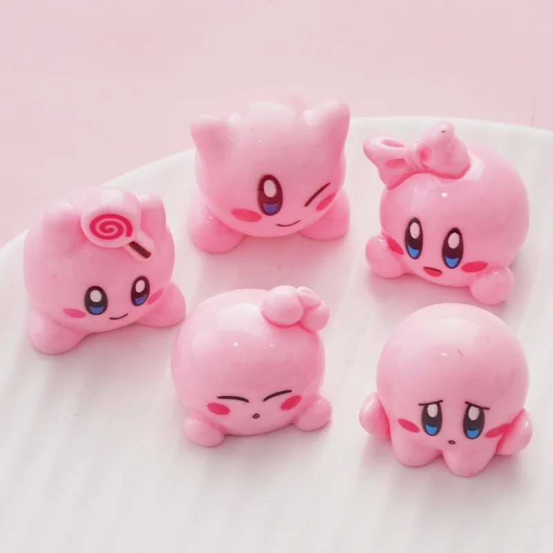 10 шт. милые пластыри из материала мультфильм звезда Kirby розовый полимер DIY Декор