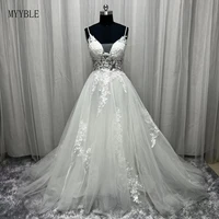 real photo spaghetti straps boho 2022 robe mariee wedding dress lace applique backless custom made bridal gown de novias