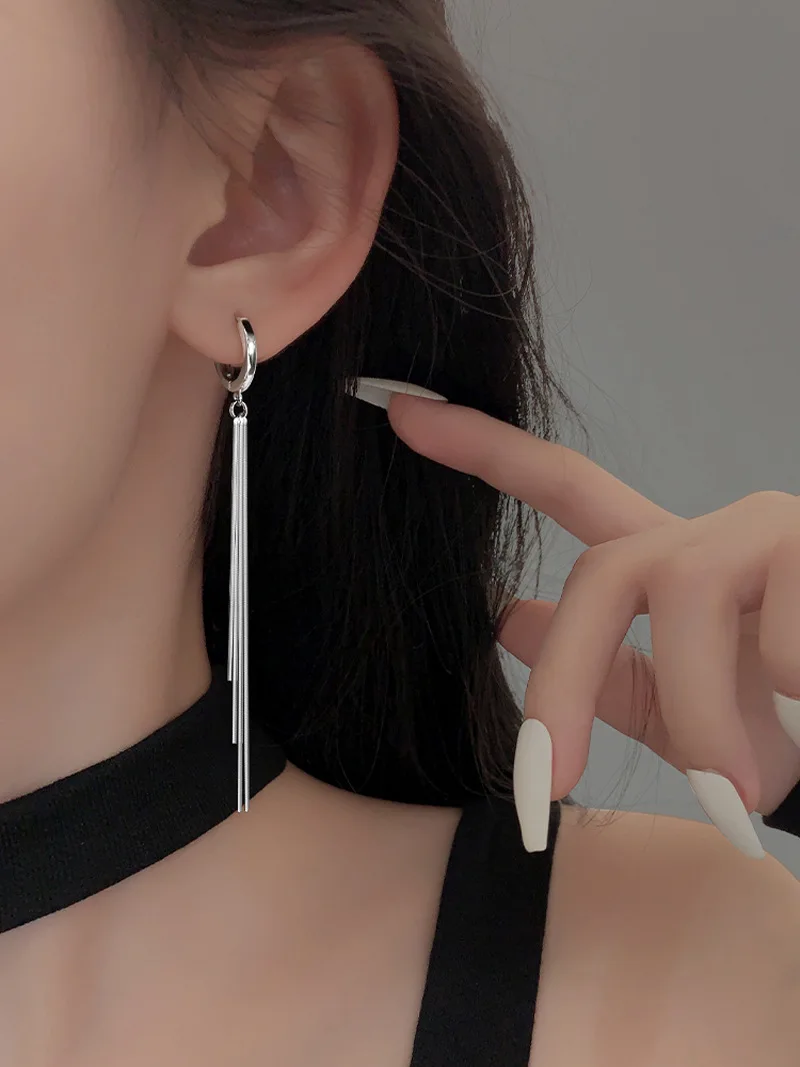 

Серьги-кисточки женские длинные золотистые/Серебристые в Корейском стиле, 1 шт.