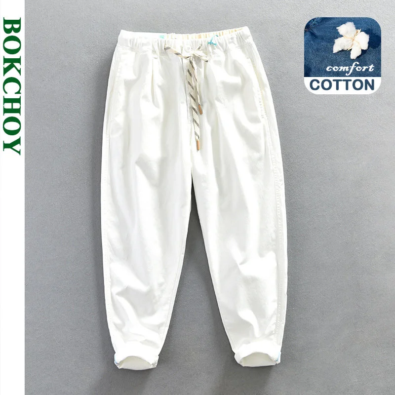 

2023 Spring New Casual Cargo Pants for Men Comfortable Cotton Solid Color Men Clothing Streetwear Men AZ361