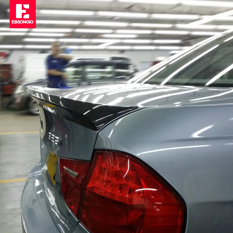 Задний спойлер e90 для багажника из настоящего углеродного волокна BMW 3 серии 320i 320d
