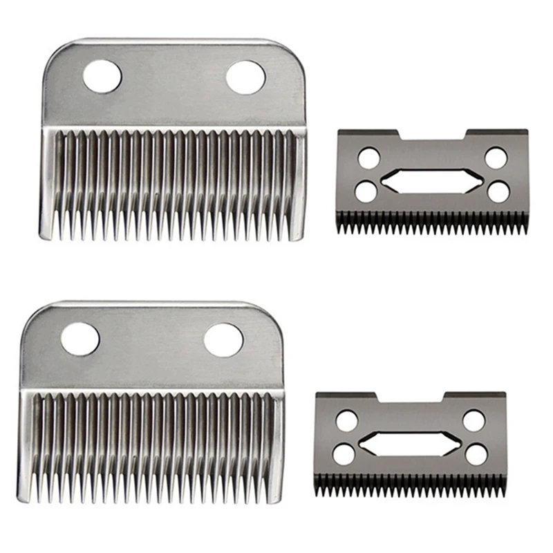 

2X For Wahl Magic Clip Cord & Cordless Replacement Blade + Cutter Blade (Steel Blade)-Silver