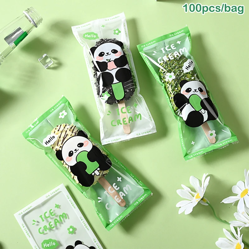 Пищевые пакеты для льда одноразовые пластиковые мороженого прозрачные 100