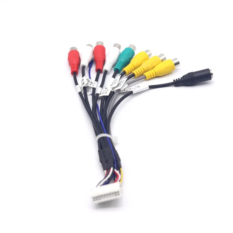 Автомобильный стереоприемник радио RCA выходной провод Aux-in адаптер кабель