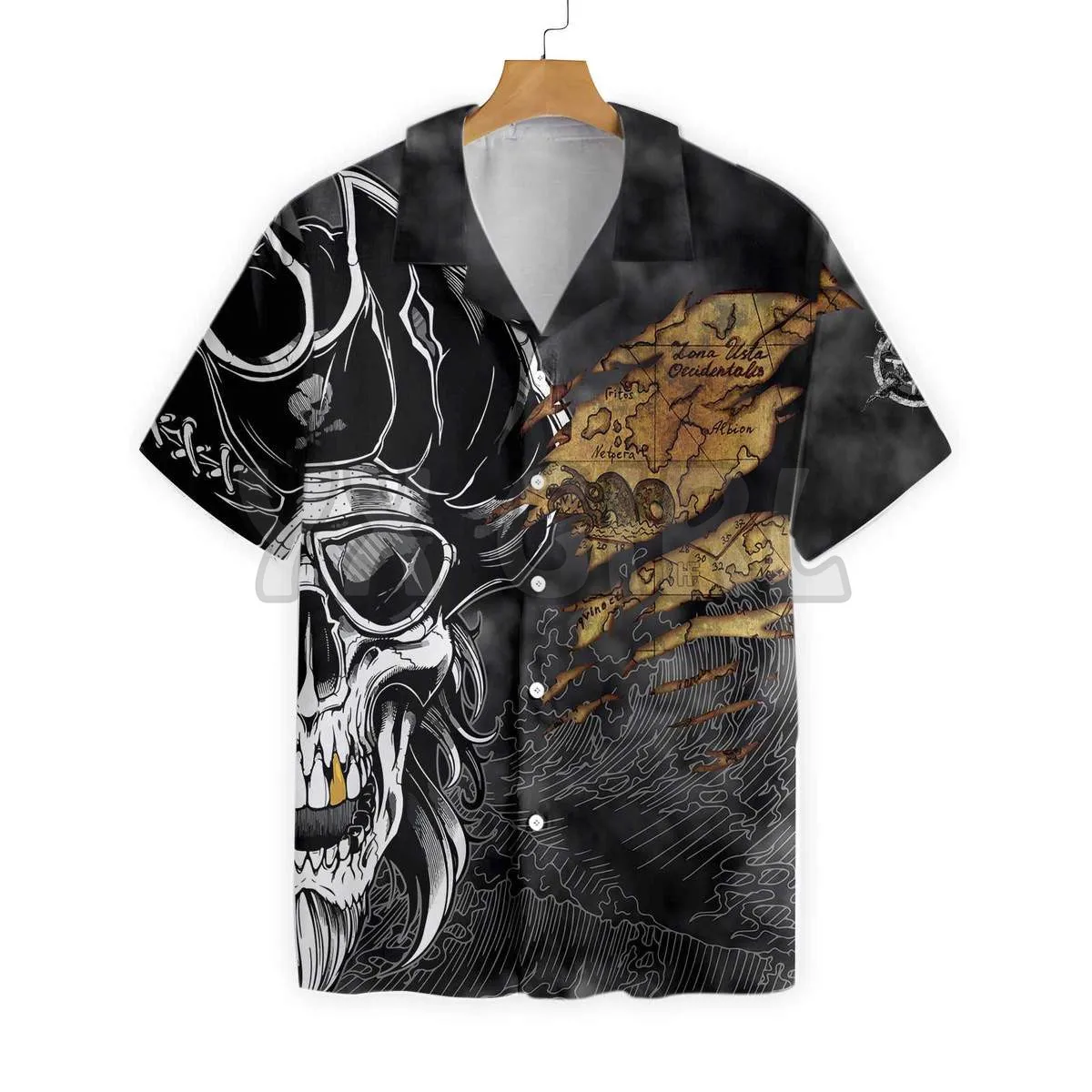 

Pirates Skull 3D All Over Printed Hawaiian Shirt Men's For Women's Harajuku Casual Shirt Unisex