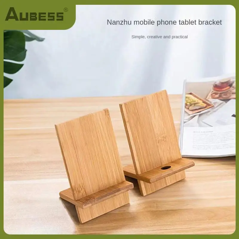 

1 Pcs Mobile Phone Holder Creative High Quality Lazy Support Wear-resistant Thickened Office Accessories Bamboo Tablet Support