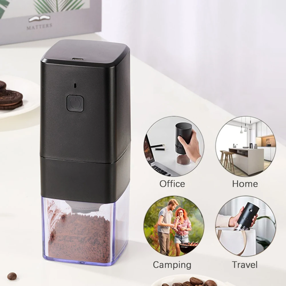 

Coffee Grinder In Grains 1300mAh Coffee Machines Electric Kitchen Appliances Food Crusher Pepper Grinder Portable Spice Grinder