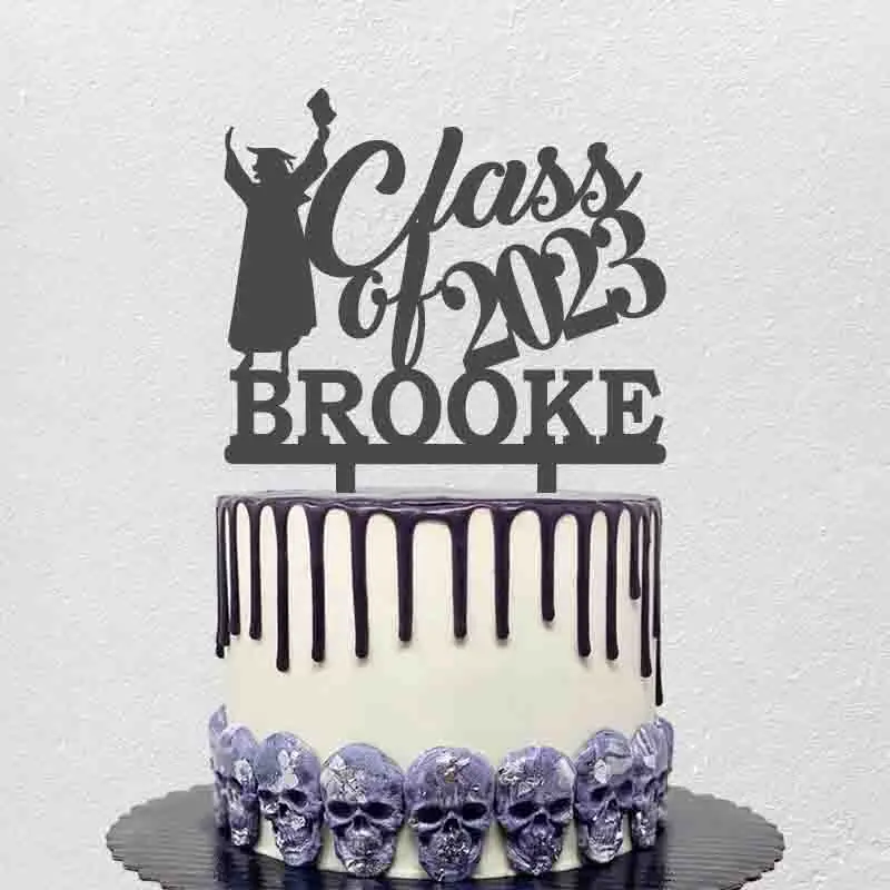 

Personalized Graduation Cake Topper Custom Name Years Class of 2023 Congrats Graduation Girls Graduation Party Decoration Topper