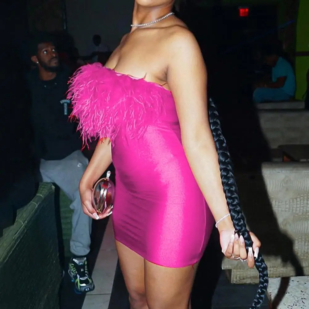 

Sexy Dress Backless Club Dress Evening Party Bandeau Tube Short Dress