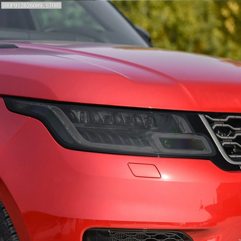 

2 шт., защитная пленка для автомобильных фар, дымчатый черный оттенок, виниловая прозрачная наклейка из ТПУ для ange Rover Sport L494 2014-2021