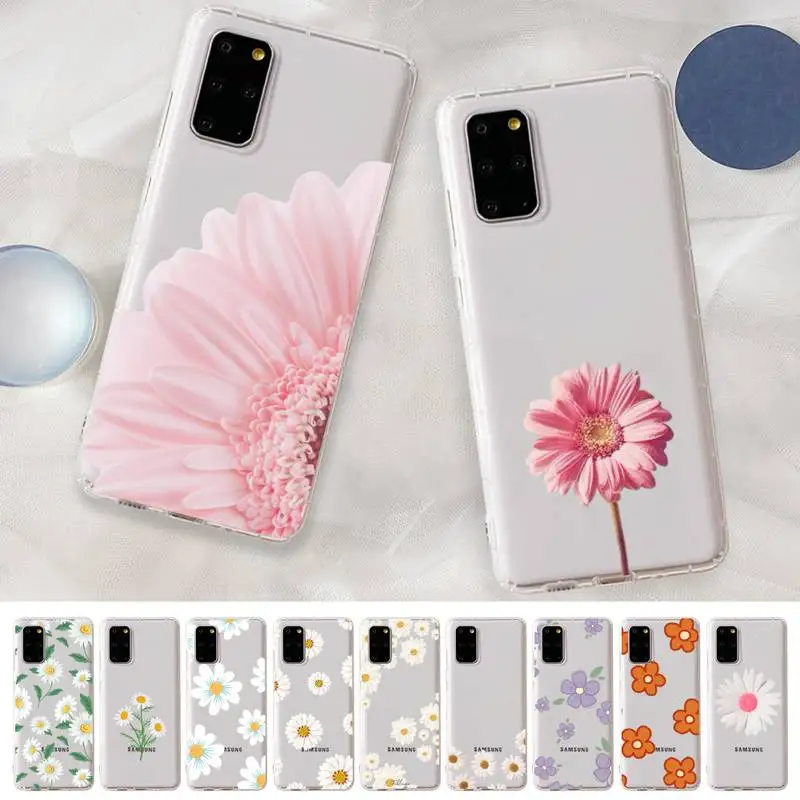 

Daisy Flowers Phone Case For Samsung A 10 20 30 50s 70 51 52 71 4g 12 31 21 31 S 20 21 plus Ultra