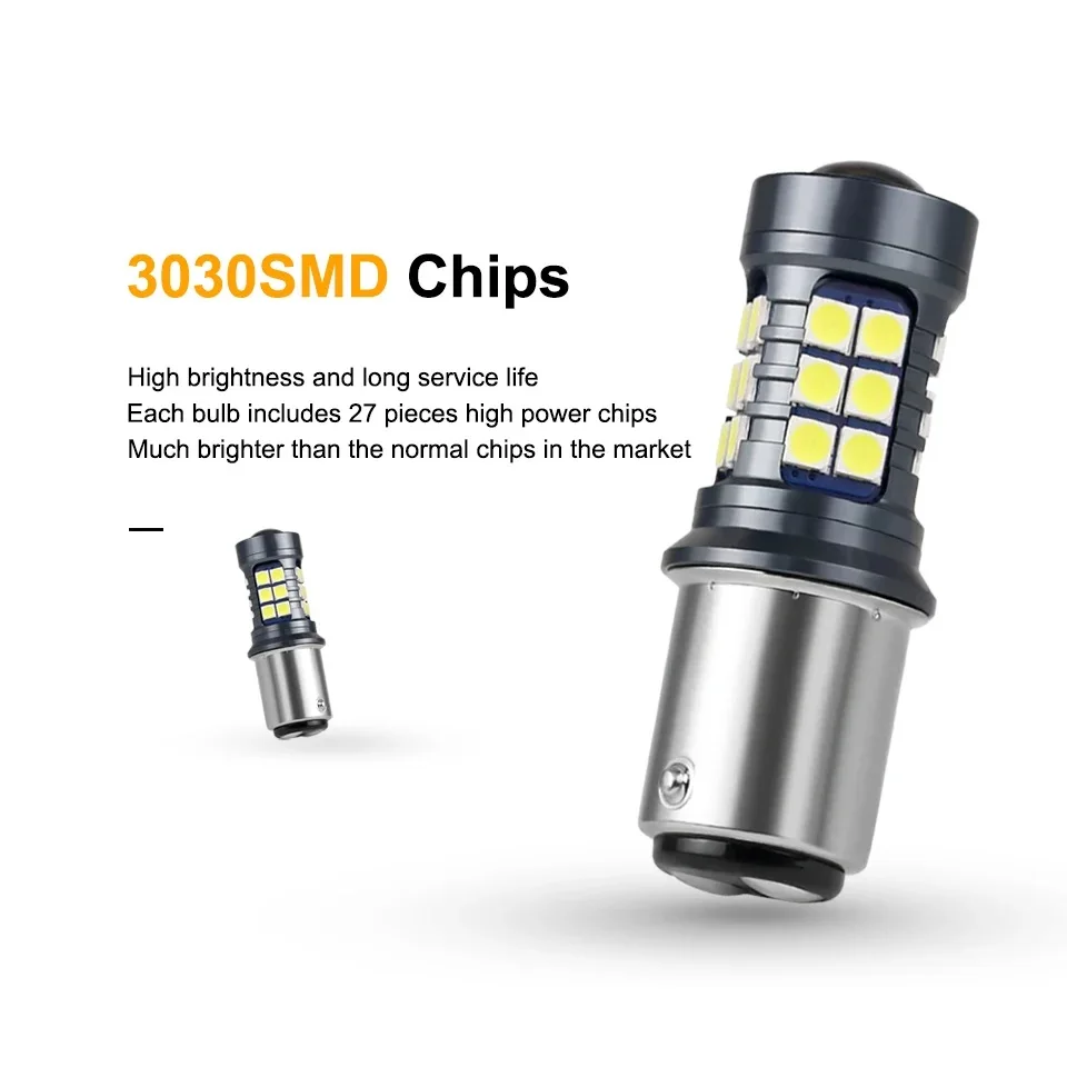 Стробоскопическая вспышка 50X S25 P21W 1156 BA15S 1157 BAY15D 3030 27SMD P21/5W светодиодный 10W