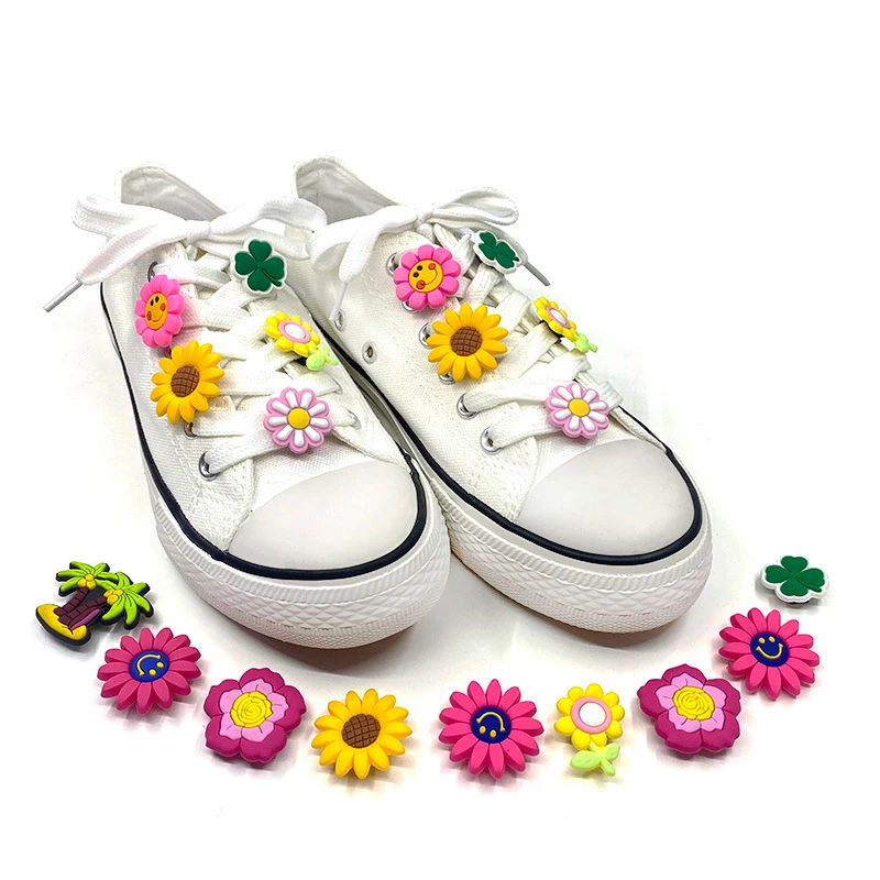 

Fresh Fashion Shoe Croc Charms Jibz Sneakers Sneakers Cute Shoe Flowers Shoe Buckles Detachable DIY Decorations Multicolor Flowe