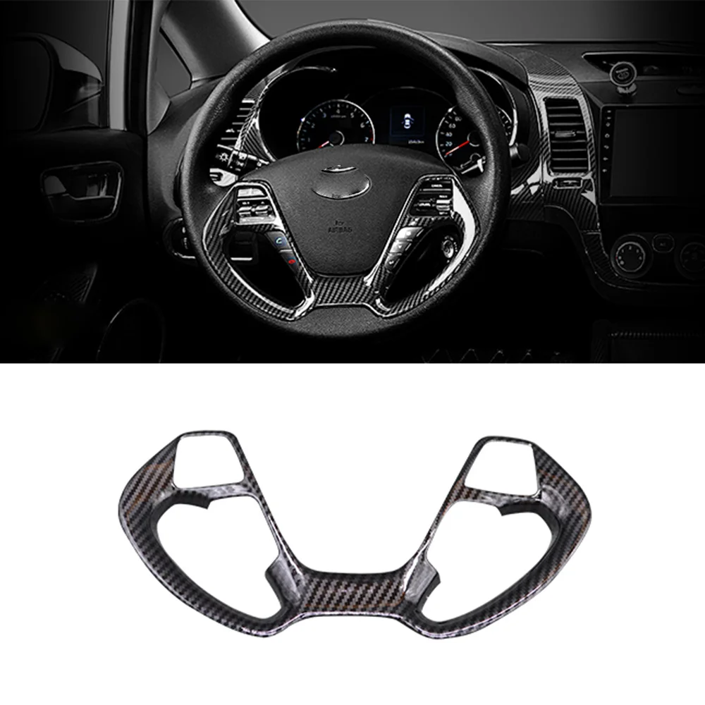 

STEERING WHEEL TRIM DECAL SEQUINS COVER TRIM INTERIOR STICKER FOR KIA Forte K3 2014 2015 2016 2017 ACCESSORIES CAR-STYLING