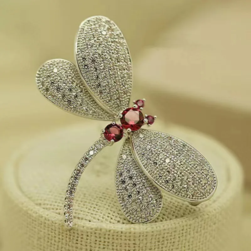 

High-end exquisite European and American dragonfly brooch Luxury niche suit corsage design sense pin collar pin anti-slip access