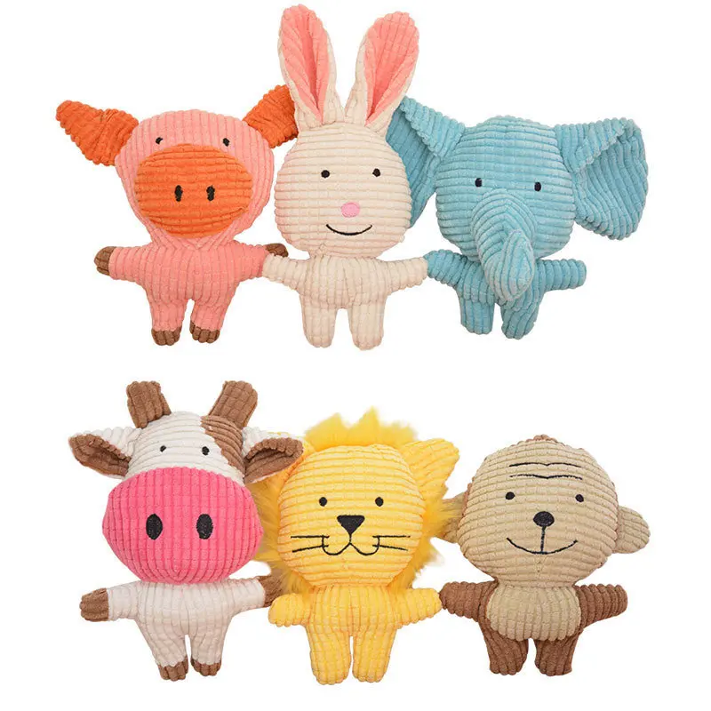 

Plush Dog Toys Funny Squeaky Cute Animals Pet Puppy Pets Dogs Sounding Chew Bite Interactive Toy Accessories Supplies