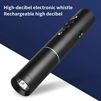 electronic whistle with flashlight usb charging safety whistles 2 tone high volume emergency whistle for outdoor camping hiking