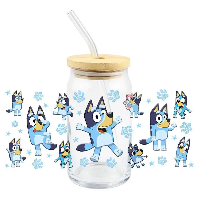 Синяя аниме наклейка Moose