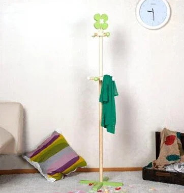 

Solid Wood Children's Coat Rack Floor Clothes Rack Cute Modern Bedroom Children's Hanger